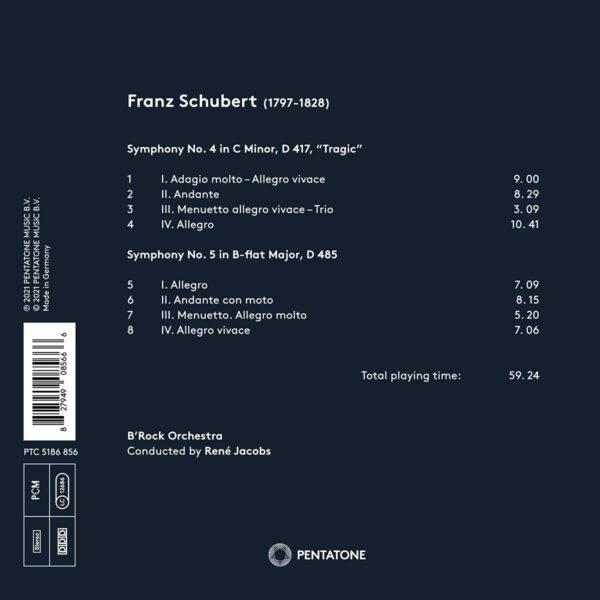Schubert: Symphonies Nos.4 & 5 - René Jacobs