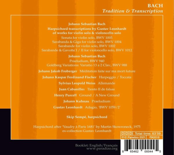 Bach: Tradition & Transcription - Skip Sempé