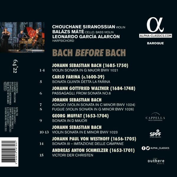 Bach Before Bach - Chouchane Siranossian