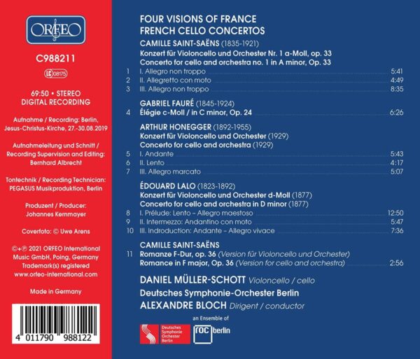 Four Visions Of France: French Cello Concertos - Daniel Müller-Schott
