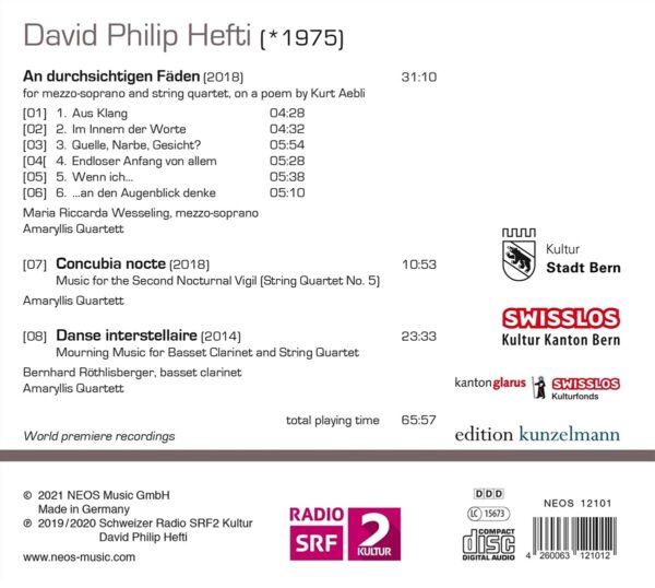 David Philip Hefti: Light And Shade - Amaryllis Quartett