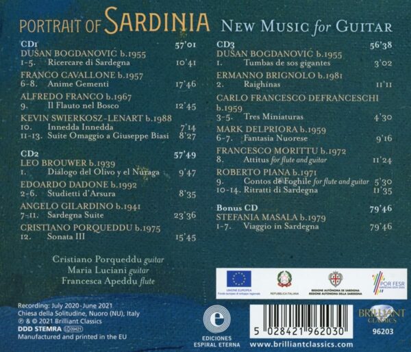 Portrait Of Sardinia, New Music For Guitar - Cristiano Porqueddu