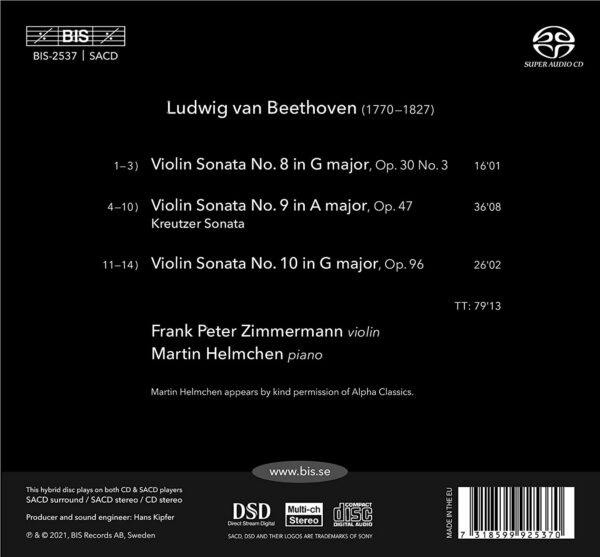 Beethoven: Violin Sonatas Vol. 3 - Frank Peter Zimmermann & Martin Helmchen