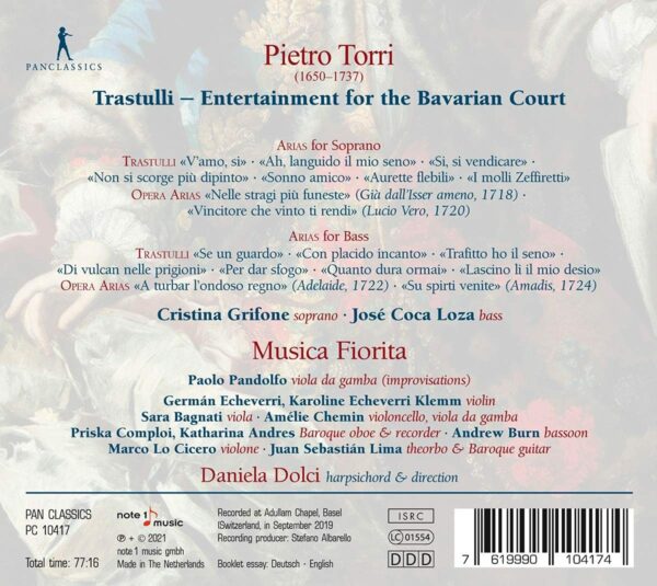 Pietro Torri: Trastulli & Arias, Entertainment For The Bavarian Court - Musica Fiorita