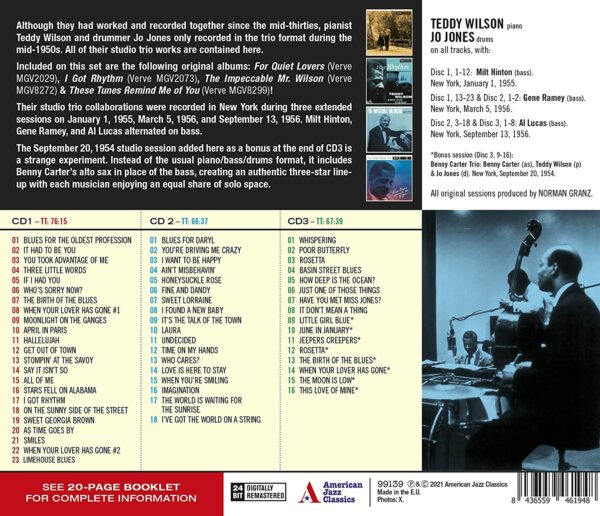 Complete Studio Recordings - Teddy Wilson Trio With Jo Jones