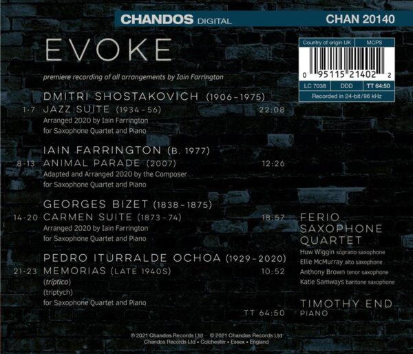Evoke - Ferio Saxophone Quartet
