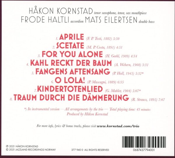 For You Alone - Hakon Kornstad Trio