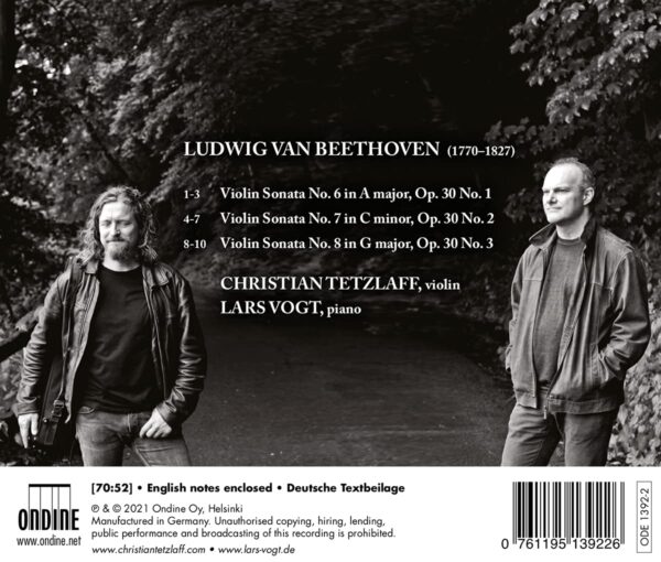 Beethoven: Violin Sonatas Op. 30 - Christian Tetzlaff & Lars Vogt