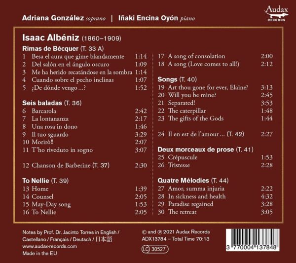 Albeniz: Complete Songs - Adriana Gonzalez