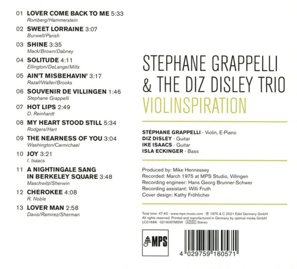 Violinspiration - Stephane Grapelli & The Diz Disley Trio
