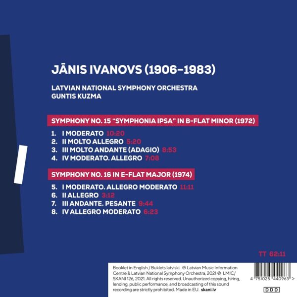 Ivanovs: Symphonies Nos. 15 & 16 - Latvian National Symphony Orchestra