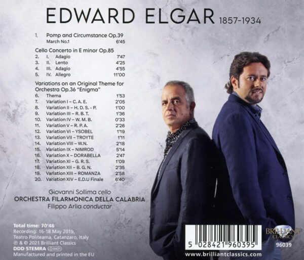 Elgar: Cello Concerto, Enigma Variations - Giovanni Sollima