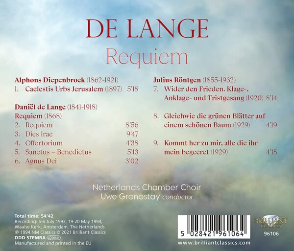 De Lange: Requiem - Netherlands Chamber Choir