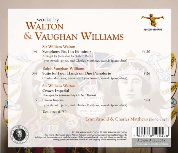 Walton / Vaughan Williams: Works & Transcriptions For Piano 4 Hands - Lynn Arnold & Charles Matthews