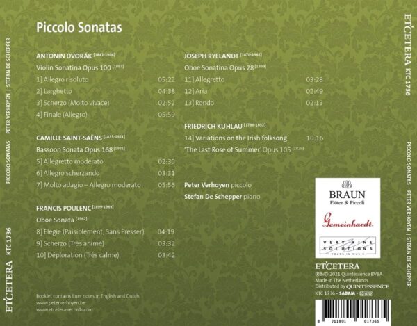 Piccolo Sonatas - Peter Verhoyen