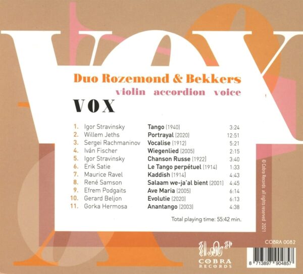 Vox - Duo Rozemond & Bekkers