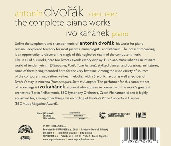 Dvorak: The Complete Piano Works - Ivo Kahanek