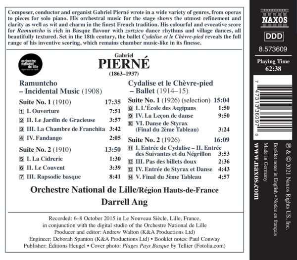 Gabriel Pierné: Ramuntcho, Cydalise Et Le Chèvre-Pied - Orchestre National De Lille