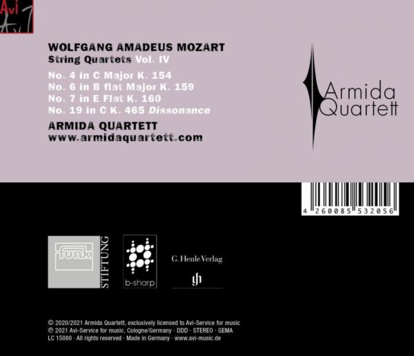 Mozart: String Quartets Vol. 4 - Armida Quartett