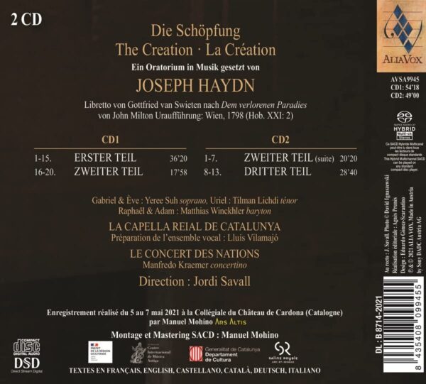 Joseph Haydn: Die Schopfung - Jordi Savall