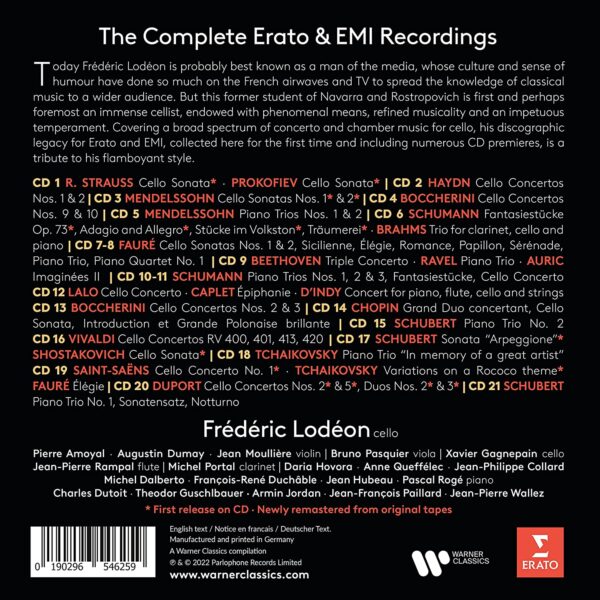 The Complete Erato & EMI Recordings - Frederic Lodeon
