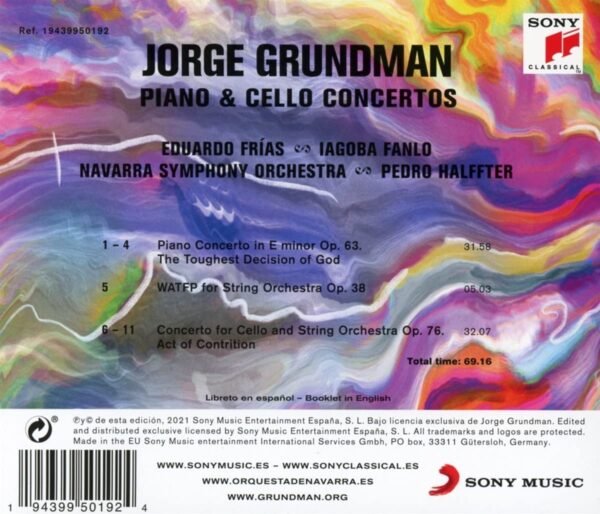 Jorge Grundman: Piano & Cello Concertos - Eduardo Frias