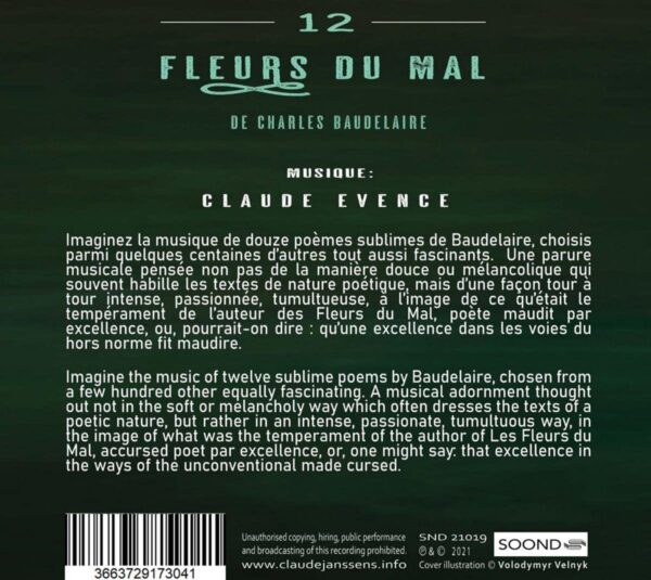 Les Douze Fleurs Du Mal (Baudelaire) - Claude Evence Janssens
