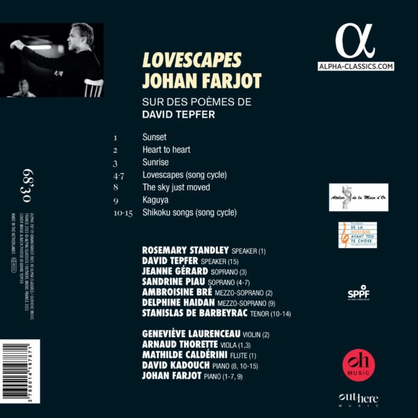 Johan Farjot: Lovescapes (sur des poèmes de David Tepfer) - Sandrine Piau