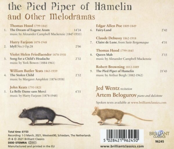 The Pied Piper Of Hamelin And Other Melodramas - Jed Wentz