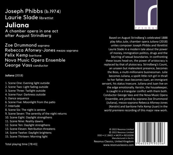 Joseph Phibbs: Juliana - Nova Music Opera Ensemble