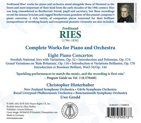 Ferdinand Ries: Complete Works For Piano And Orchestra - Christopher Hinterhuber
