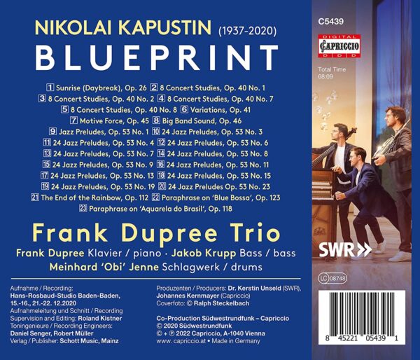 Nikolai Kapustin: Blueprint - Frank Dupree Trio