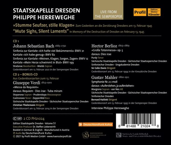 Edition Staatskapelle Dresden Vol. 51 - Philippe Herreweghe