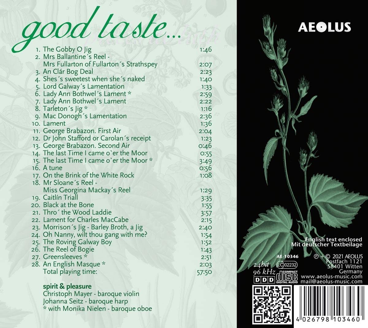 Good Taste: Pieces From Ireland, Scotland & England - Spirit & Pleasure