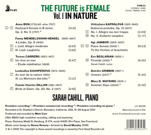 The Future Is Female, Vol.1 In Nature - Sarah Cahill