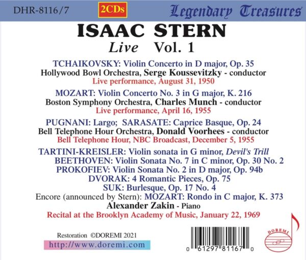 Live Vol.1 - Isaac Stern