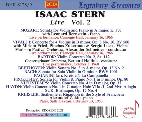 Live Vol.2 - Isaac Stern