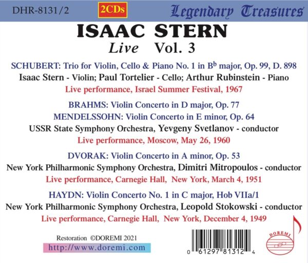 Live Vol.3 - Isaac Stern