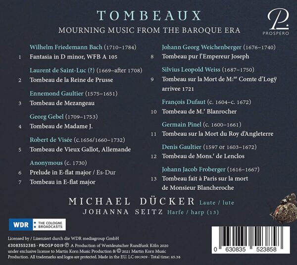 Tombeaux: Mourning Music From The Baroque Era - Michael Dücker