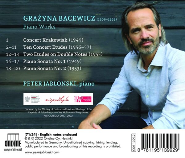 Grazyna Bacewicz: Piano Works - Peter Jablonski