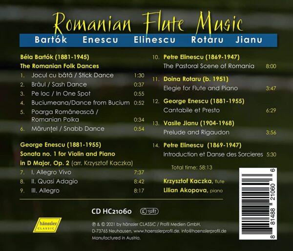 Romanian Flute Music - Krzysztof Kaczka - Lilian Akopova