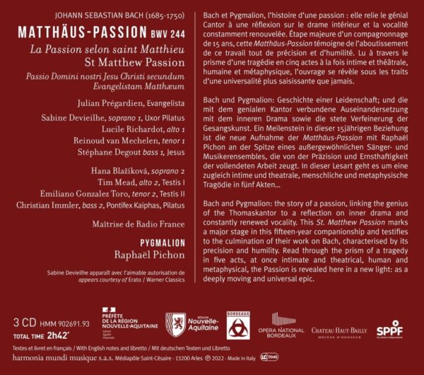 Bach: Matthäus-Passion BWV244 - Raphael Pichon