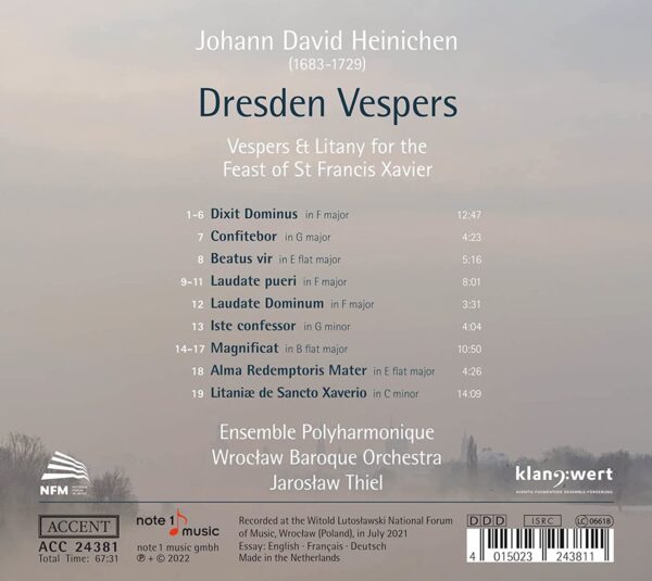 Johann David Heinichen: Dresden Vespers - Wroclaw Baroque Ensemble