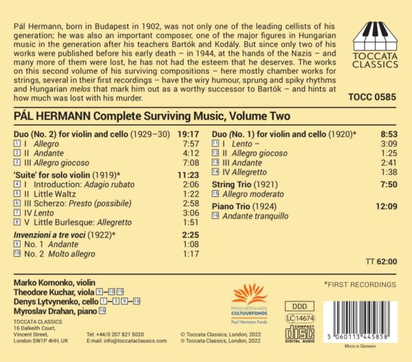 Pal Hermann: Complete Surviving Music Vol.2 - Marko Komonko