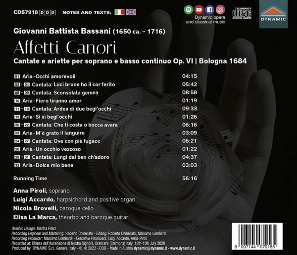 Giovanni Battista Bassani: Cantatas & Arias 'Affetti Canori' - Anna Piroli