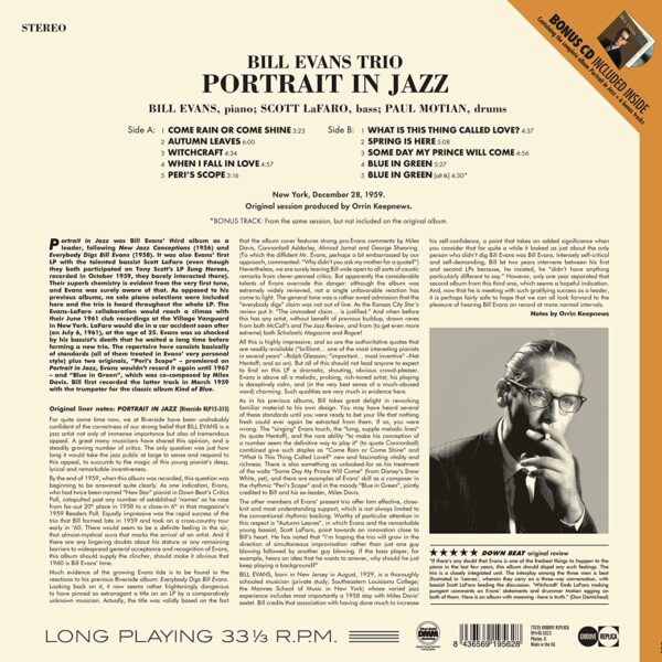 Portrait In Jazz (Vinyl) - Bill Evans