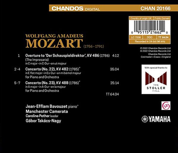 Mozart: Piano Concertos Nos. 22 & 24 - Jean-Efflam Bavouzet