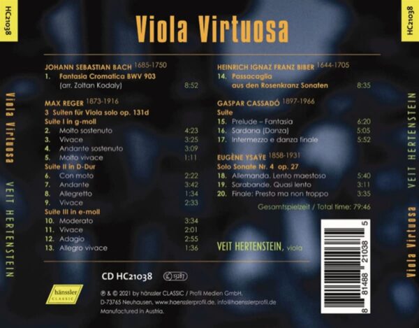 Viola Virtuosa - Veit Hertenstein