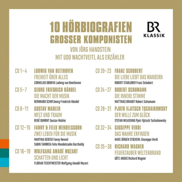 10 Hörbiografien großer Komponisten von Jörg Handstein