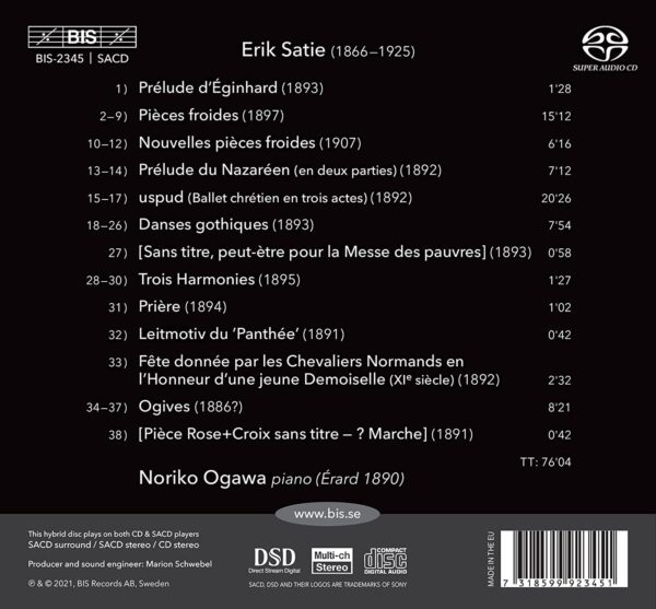 Erik Satie: Solo Piano Vol. 5 - Noriko Ogawa